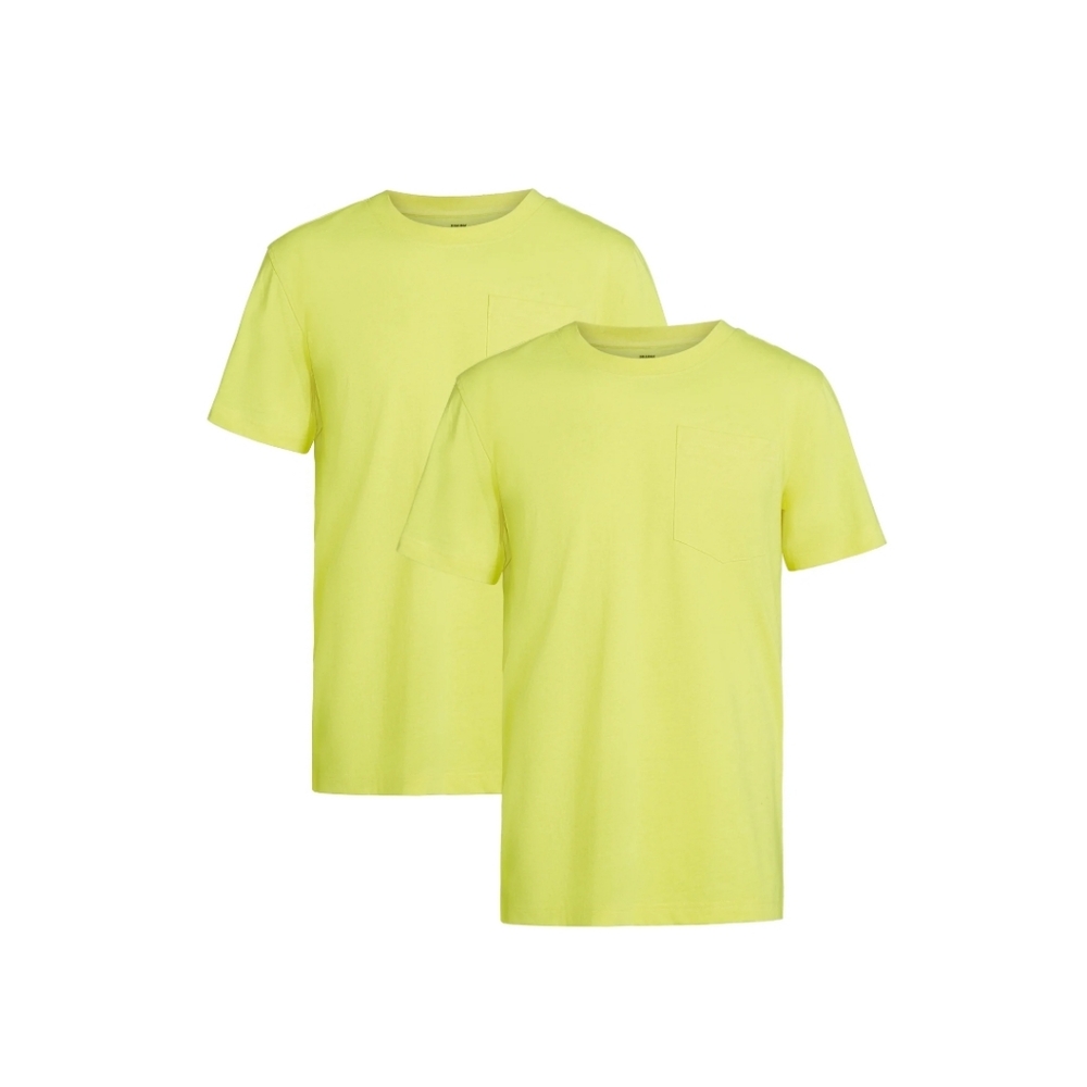 Men's Pocket T-Shirt Moisture Wicking Short Sleeve Work Shirt 2 Pack